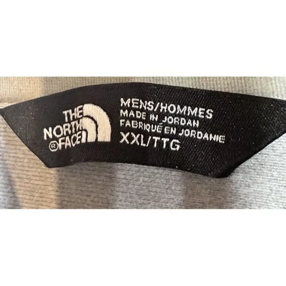 North Face Sweater Adult 2XL Grey 1/4 Zip Pullover‎ Sweatshirt Stretch Mens